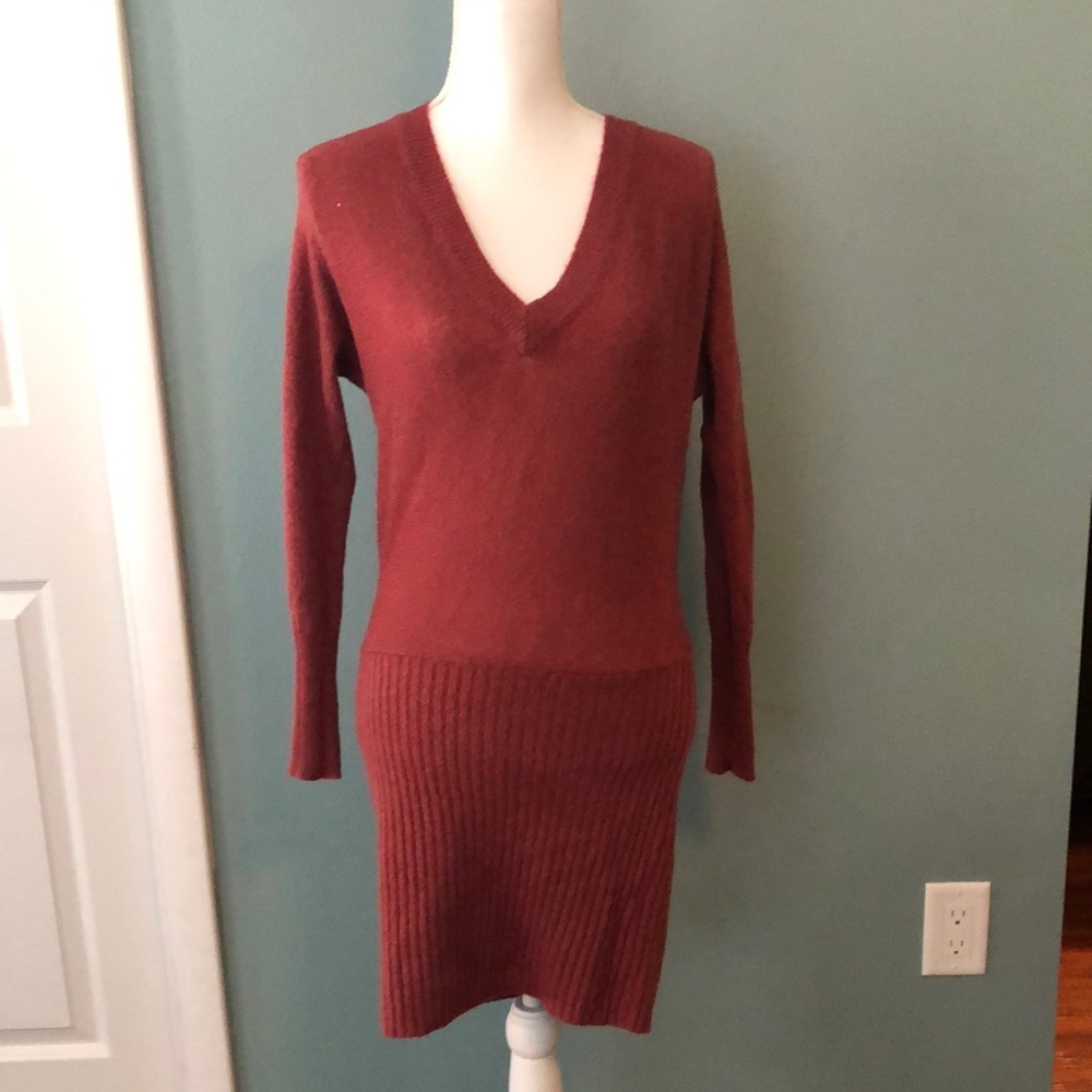 Express Dark pink cozy sweater dress